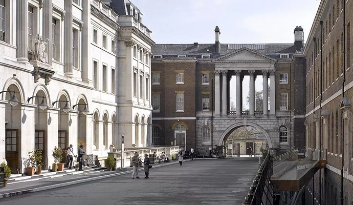 A street view of King's College London's Strand campus